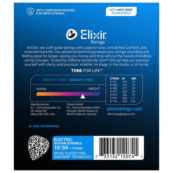 Elixir Nanoweb 12074 Light/Heavy 7