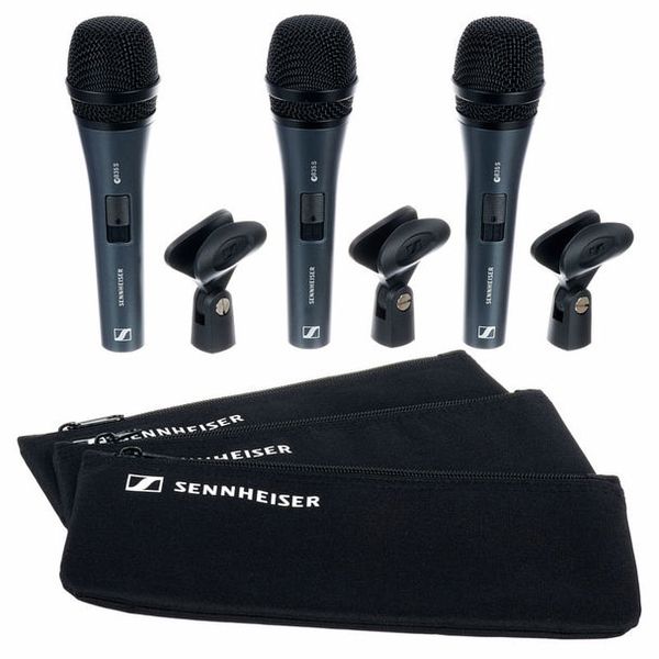 Sennheiser e835-S Dynamic Switched Microphone 3-Pack