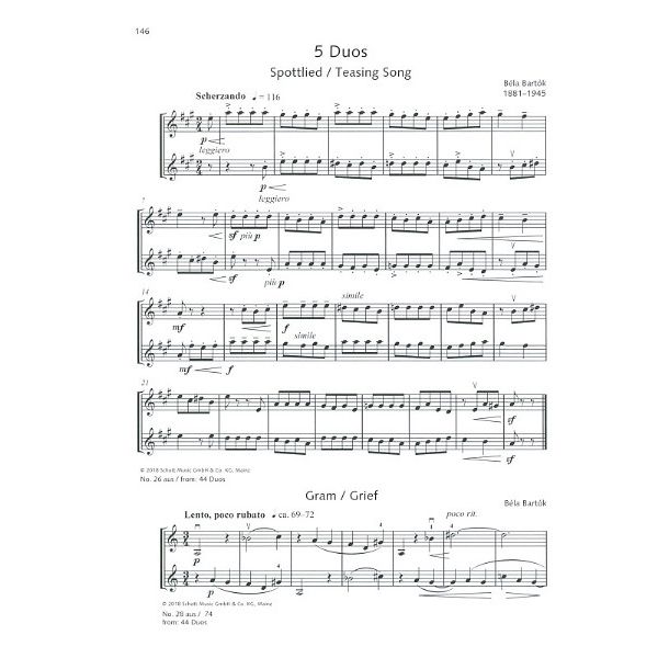 Schott Violin Duets