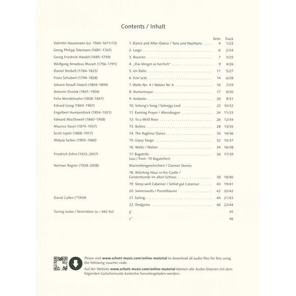 Schott Easy Concert Pieces Clarinet 2