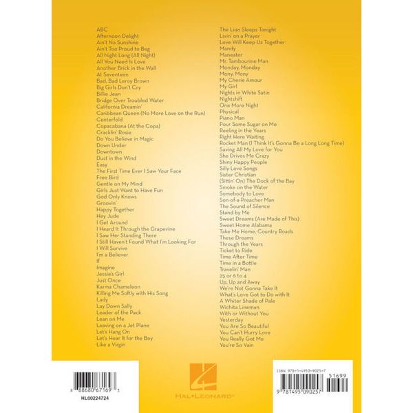 Hal Leonard 101 Popular Songs Alto Sax