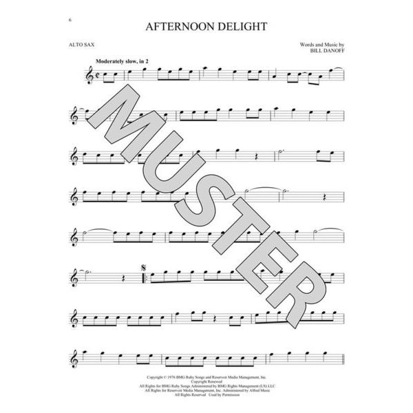 101 Hit Songs - for Alto Sax (Sheet Music) Instrumental Folio