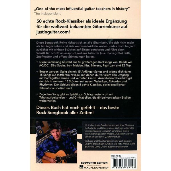 Bosworth Justinguitar Rock-Songbook D