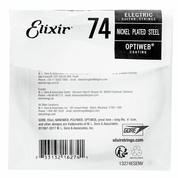 Elixir 0.74 Optiweb Electric Guitar