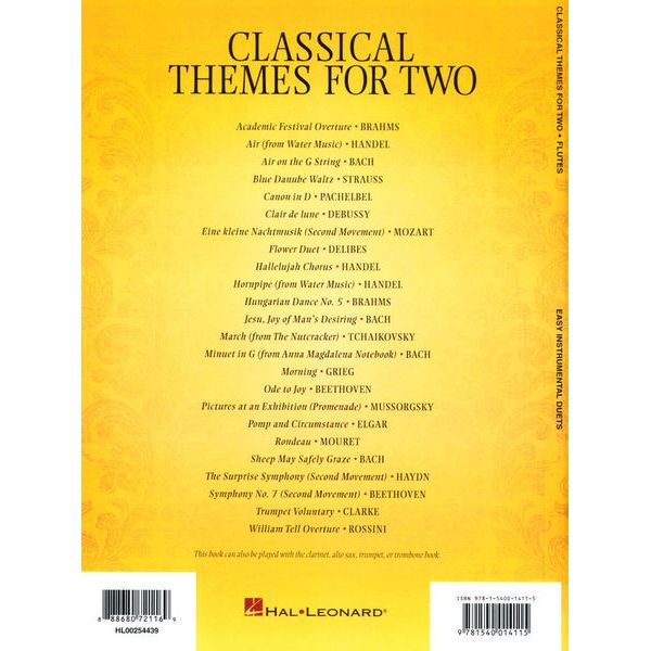 Hal Leonard Classical Themes Two Flutes