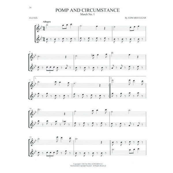 Hal Leonard Classical Themes Two Flutes
