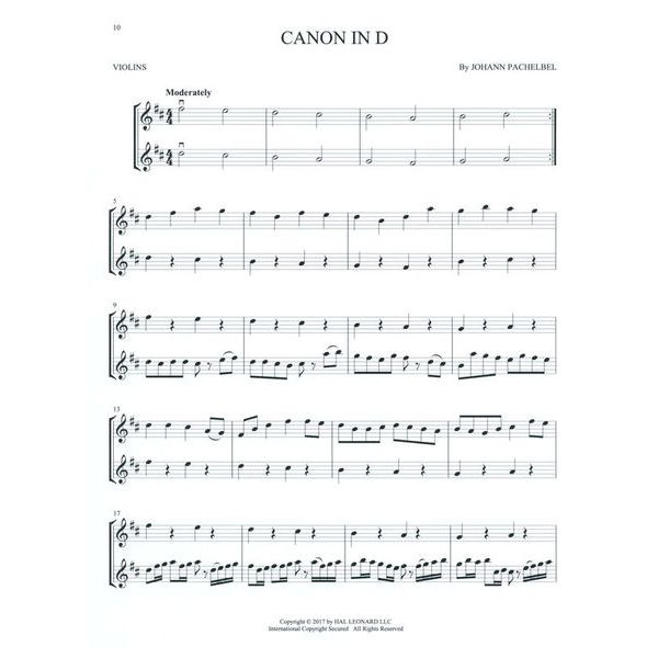 Hal Leonard Classical Themes Two Violins