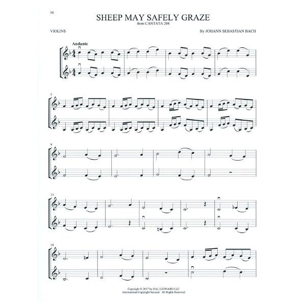 Hal Leonard Classical Themes Two Violins