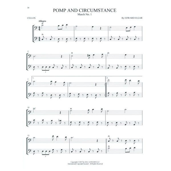 Hal Leonard Classical Themes Two Cellos