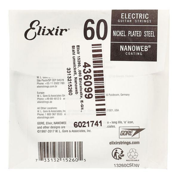 Elixir .060 Nanoweb Electric Guitar