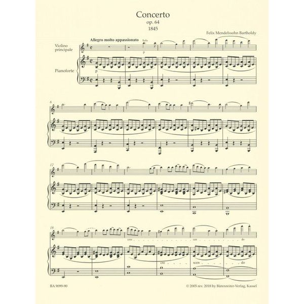 Bärenreiter Mendelssohn Concerto op.64