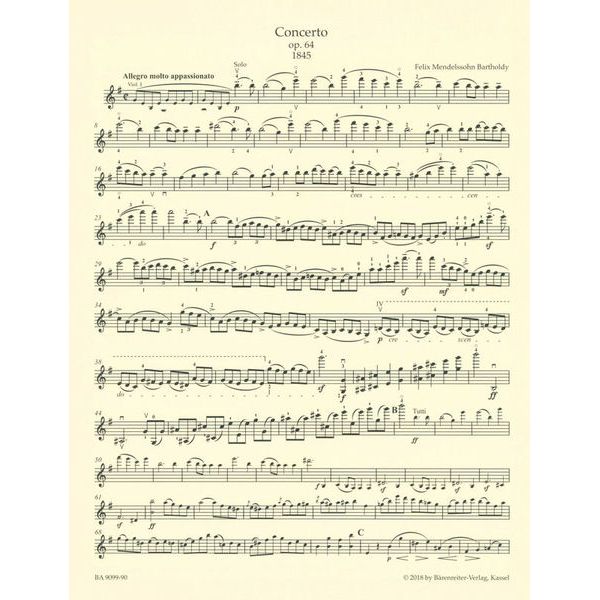 Bärenreiter Mendelssohn Concerto op.64
