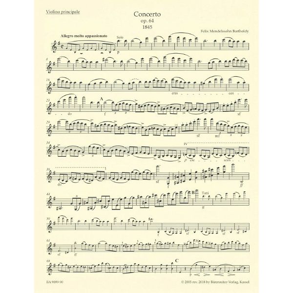 Bärenreiter Mendelssohn Concerto op.64