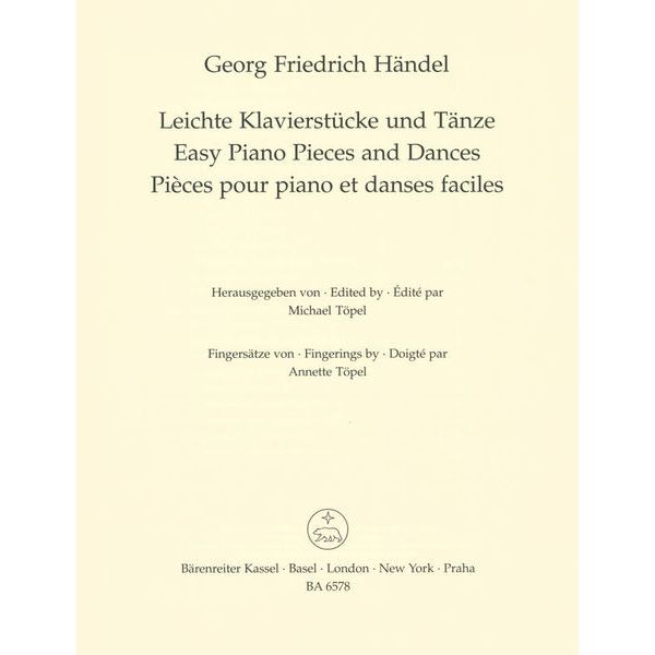 Bärenreiter Händel Leichte Klavierstücke