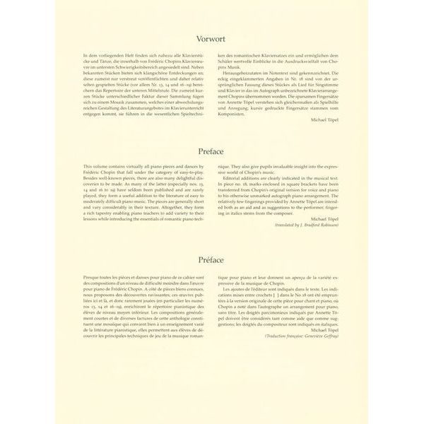 Bärenreiter Chopin Easy Piano Pieces