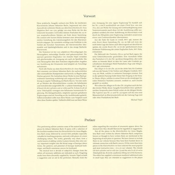 Bärenreiter Bach Leichte Klavierstücke