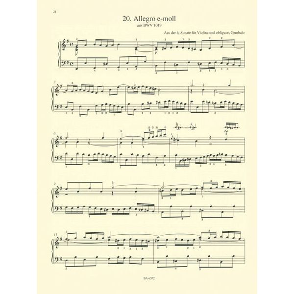Bärenreiter Bach Leichte Klavierstücke