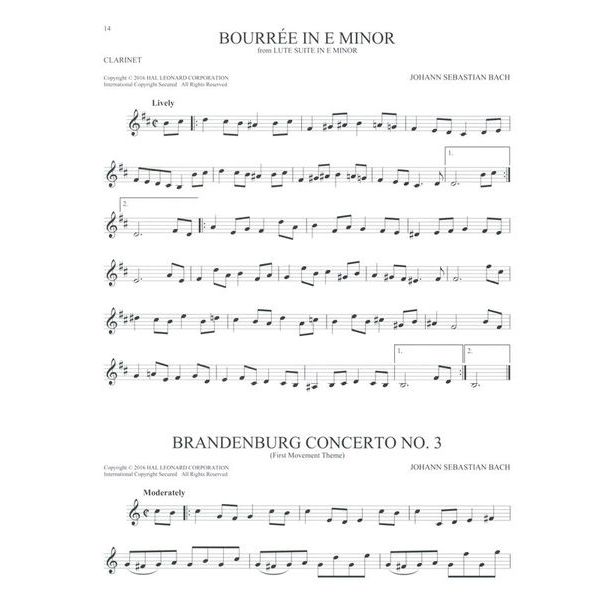 Hal Leonard 101 Classical Themes Clarinet