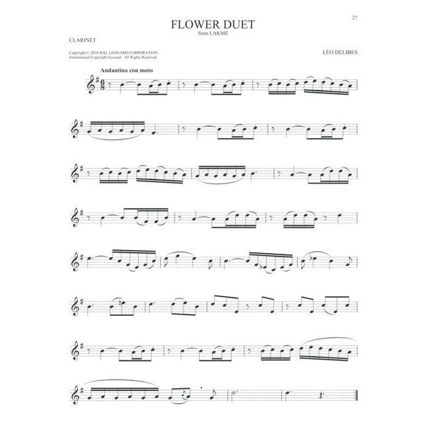 Hal Leonard 101 Classical Themes Clarinet