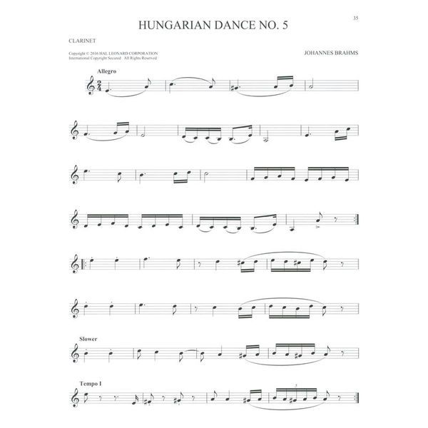 Hal Leonard 101 Classical Themes Clarinet