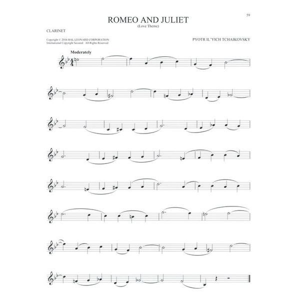 Hal Leonard 101 Classical Themes Clarinet
