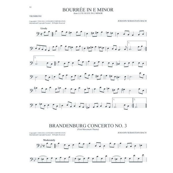 Hal Leonard 101 Classical Themes Trombone