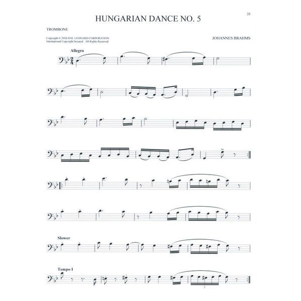 Hal Leonard 101 Classical Themes Trombone