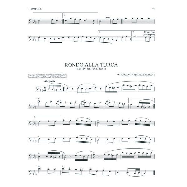 Hal Leonard 101 Classical Themes Trombone