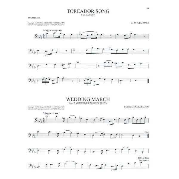 Hal Leonard 101 Classical Themes Trombone
