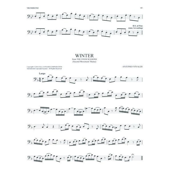Hal Leonard 101 Classical Themes Trombone