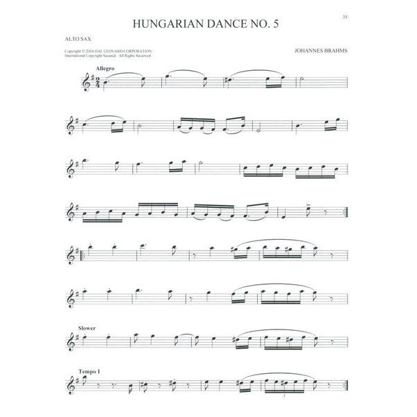 Hal Leonard 101 Classical Themes Alto Sax