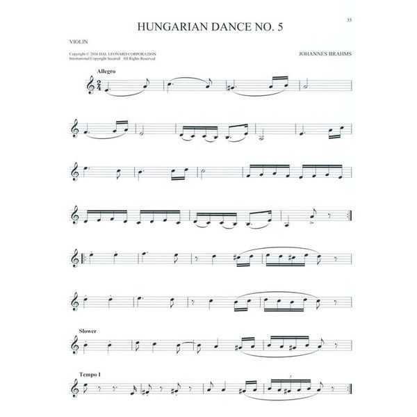 Hal Leonard 101 Classical Themes Violin