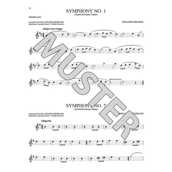Hal Leonard 101 Classical Themes Tenorsax.