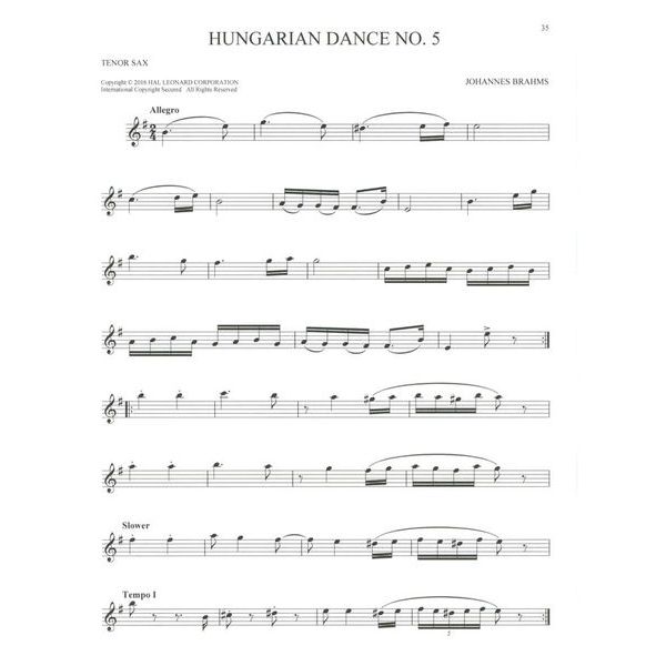 Hal Leonard 101 Classical Themes Tenorsax.