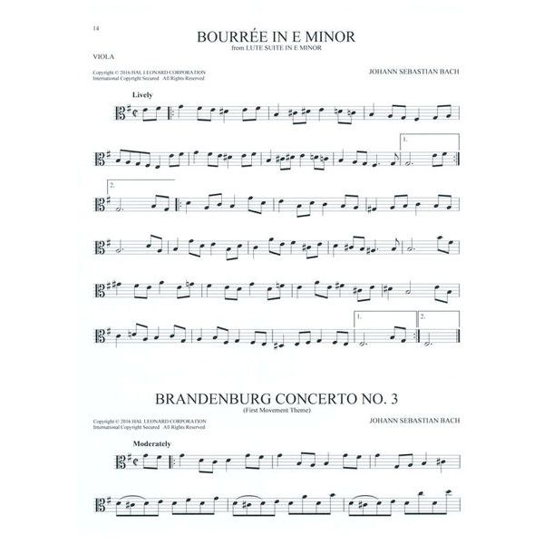 Hal Leonard 101 Classical Themes Viola