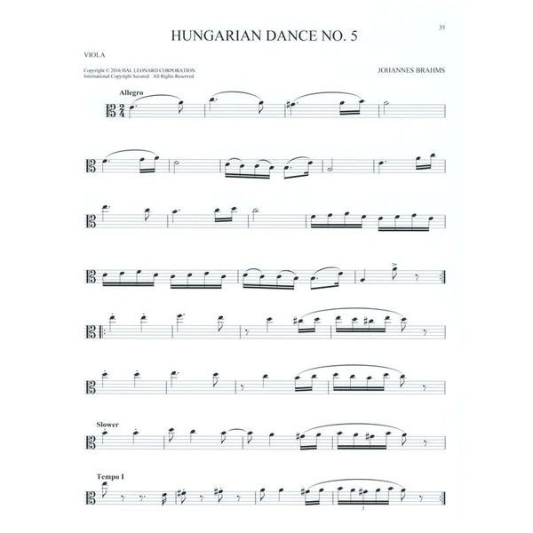 Hal Leonard 101 Classical Themes Viola