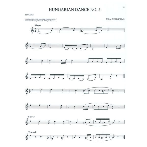 Hal Leonard 101 Classical Themes Trumpet