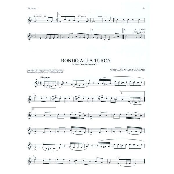Hal Leonard 101 Classical Themes Trumpet