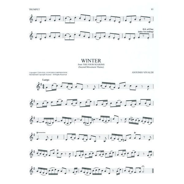 Hal Leonard 101 Classical Themes Trumpet