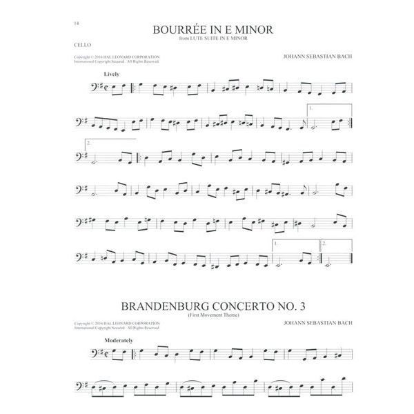 Hal Leonard 101 Classical Themes Cello