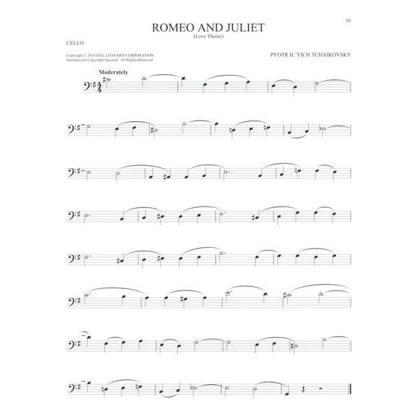 Hal Leonard 101 Classical Themes Cello