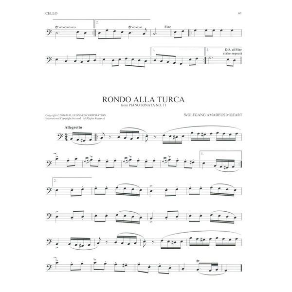 Hal Leonard 101 Classical Themes Cello