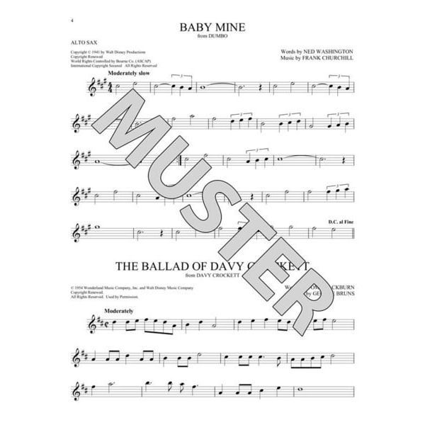 Hal Leonard 101 Disney Songs Alto Sax