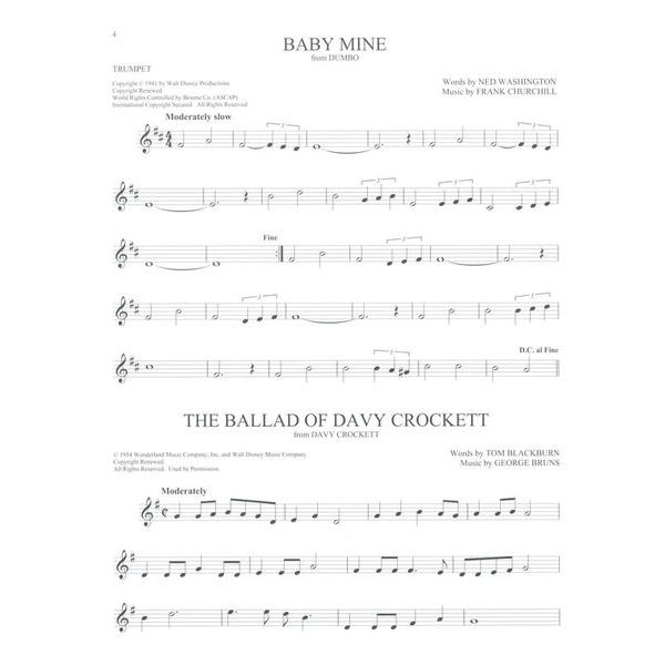 Hal Leonard 101 Disney Songs Trumpet