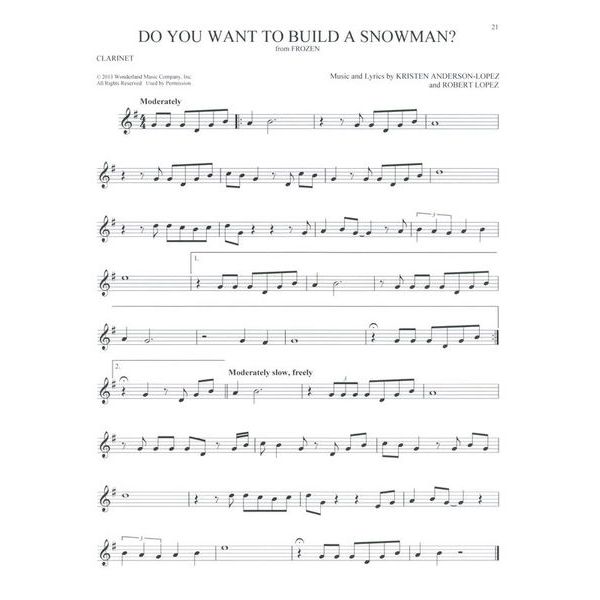 Hal Leonard 101 Disney Songs Clarinet