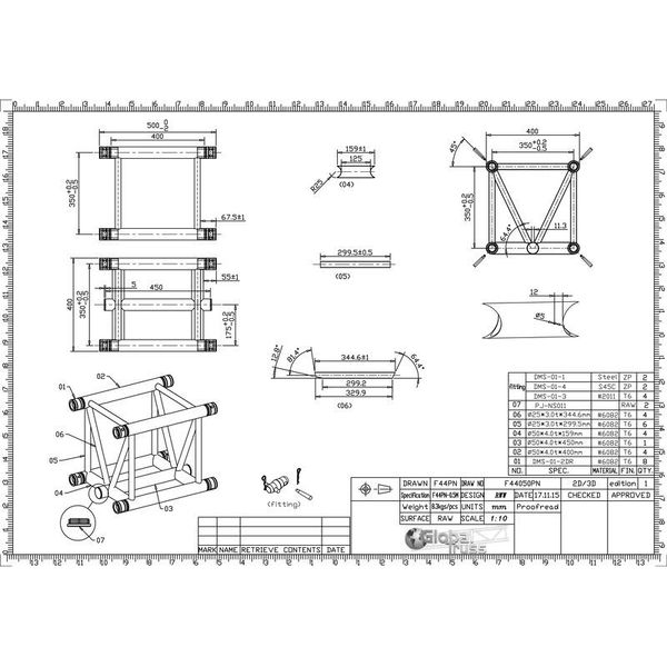 Global Truss F45050 Truss 0,5 m