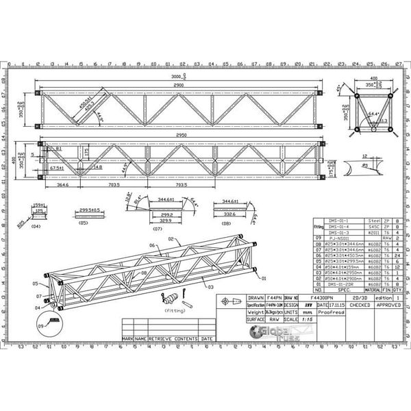 Global Truss F45300 Truss 3,0 m