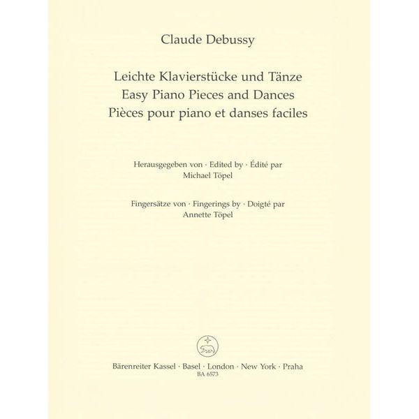 Bärenreiter Debussy Leichte Klavierstücke