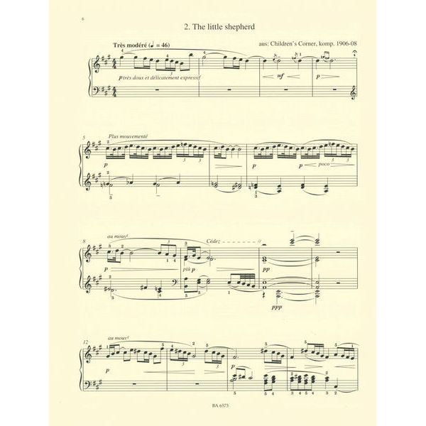 Bärenreiter Debussy Leichte Klavierstücke