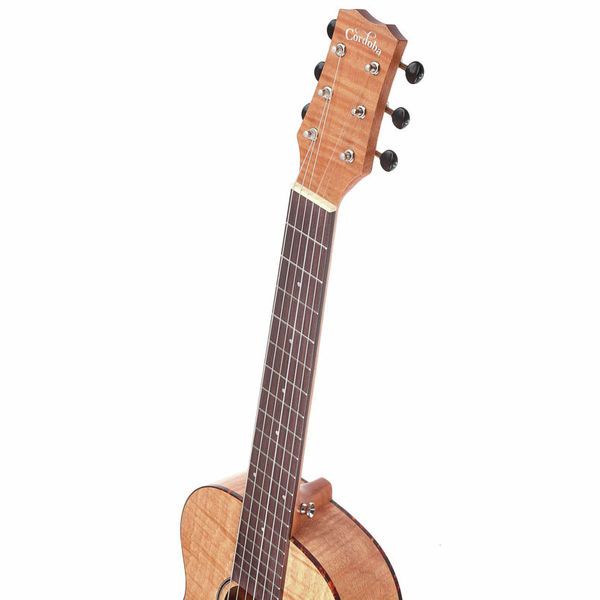 Guitare classique de voyage Cordoba Mini II Padouk ou Padauk Couleur  Naturel Etuis inclus Non Pan Coupé Non Micro Non Housse Non Largeur au  sillet 48 mm Table d'harmonie Epicéa massif Touche